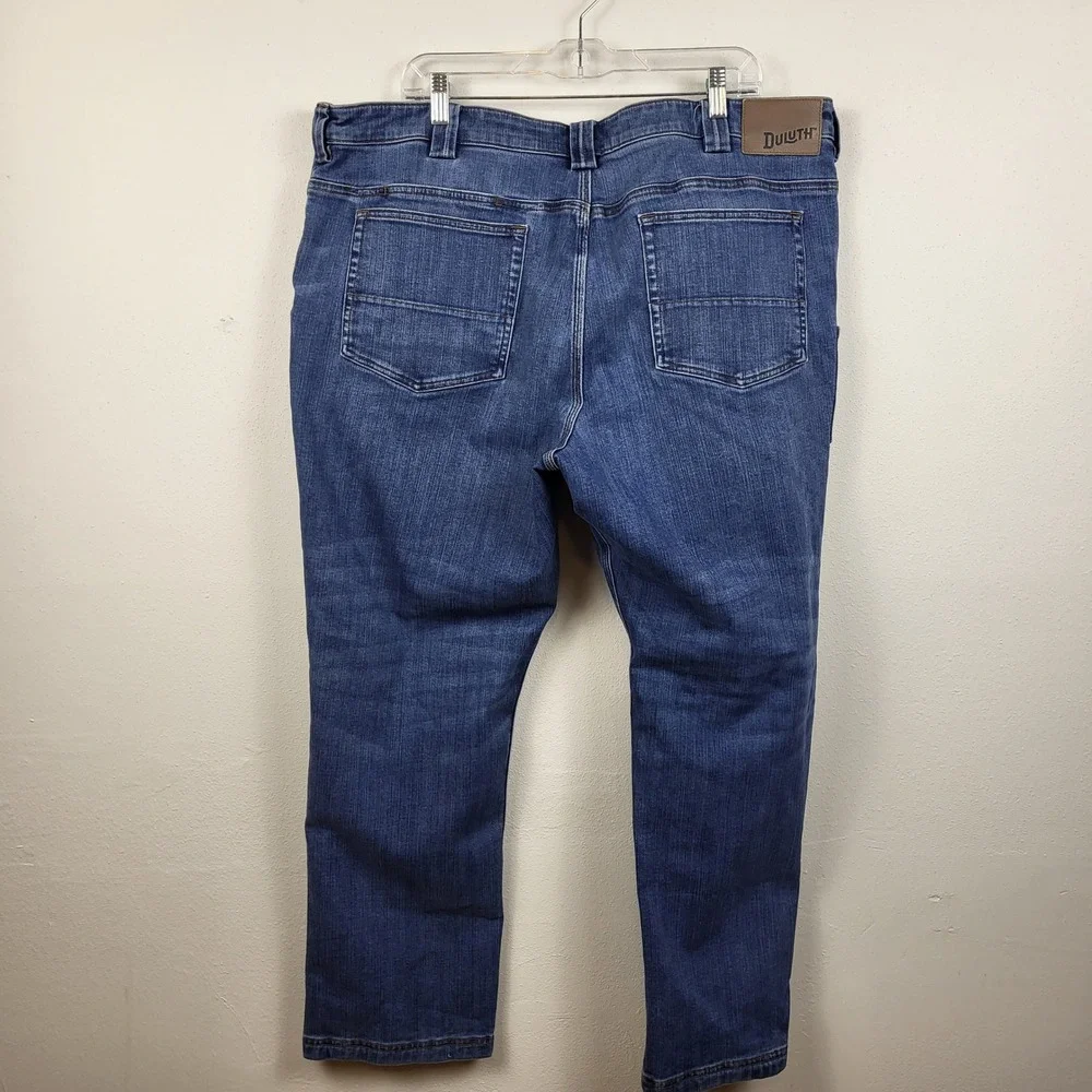 Duluth Trading Ballroom Double Flex Jeans Mens 42x30 Blue Standard Fit Stretch